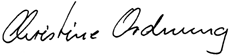 Christine Ordnung Unterschrift